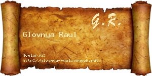 Glovnya Raul névjegykártya