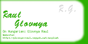 raul glovnya business card